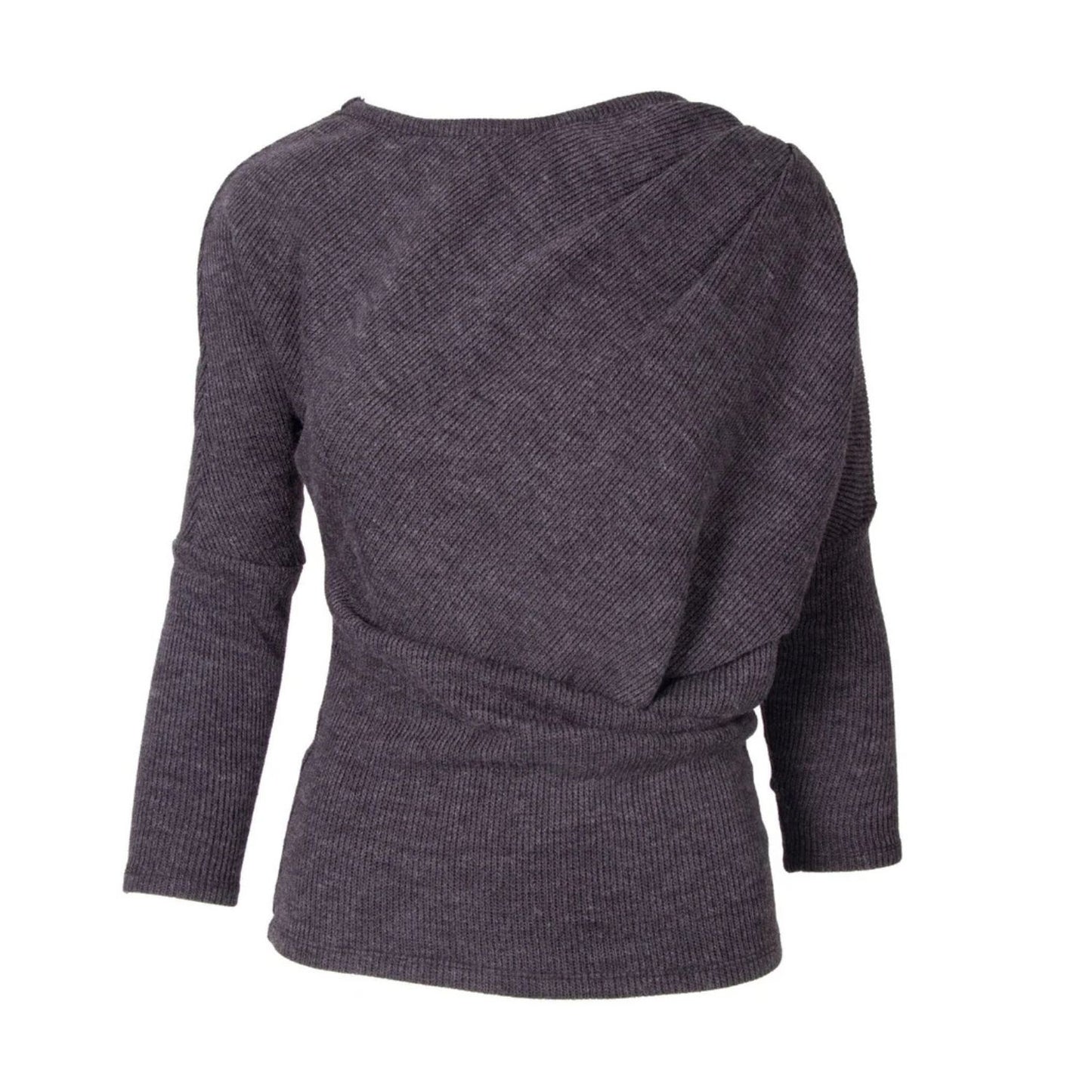 GUILLOTINE Grey Asymmetric Pleated Sweater