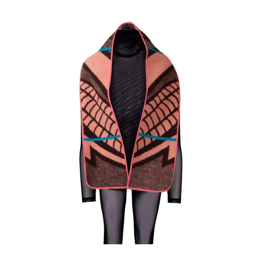 GUILLOTINE Basotho Scarf | Salmon Black