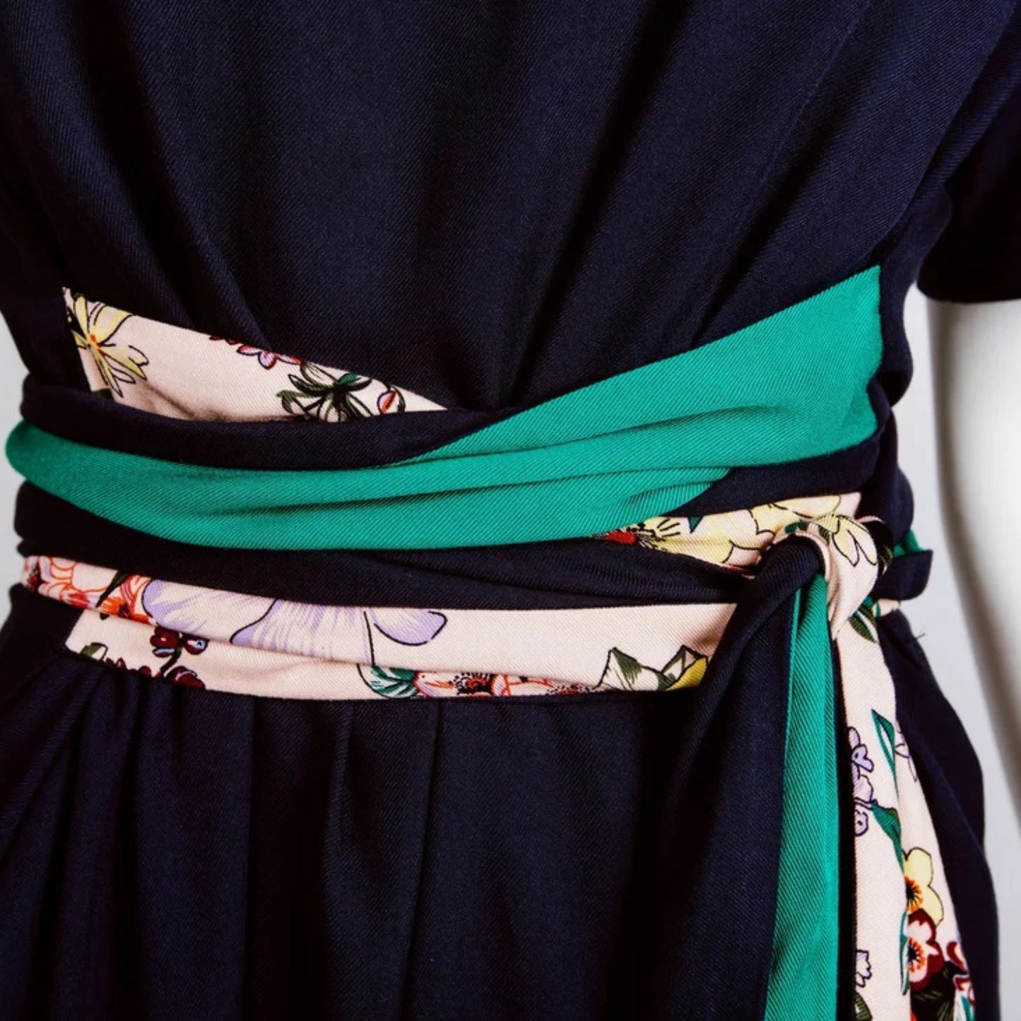 GUILLOTINE Navy Belted T-Shirt Dress