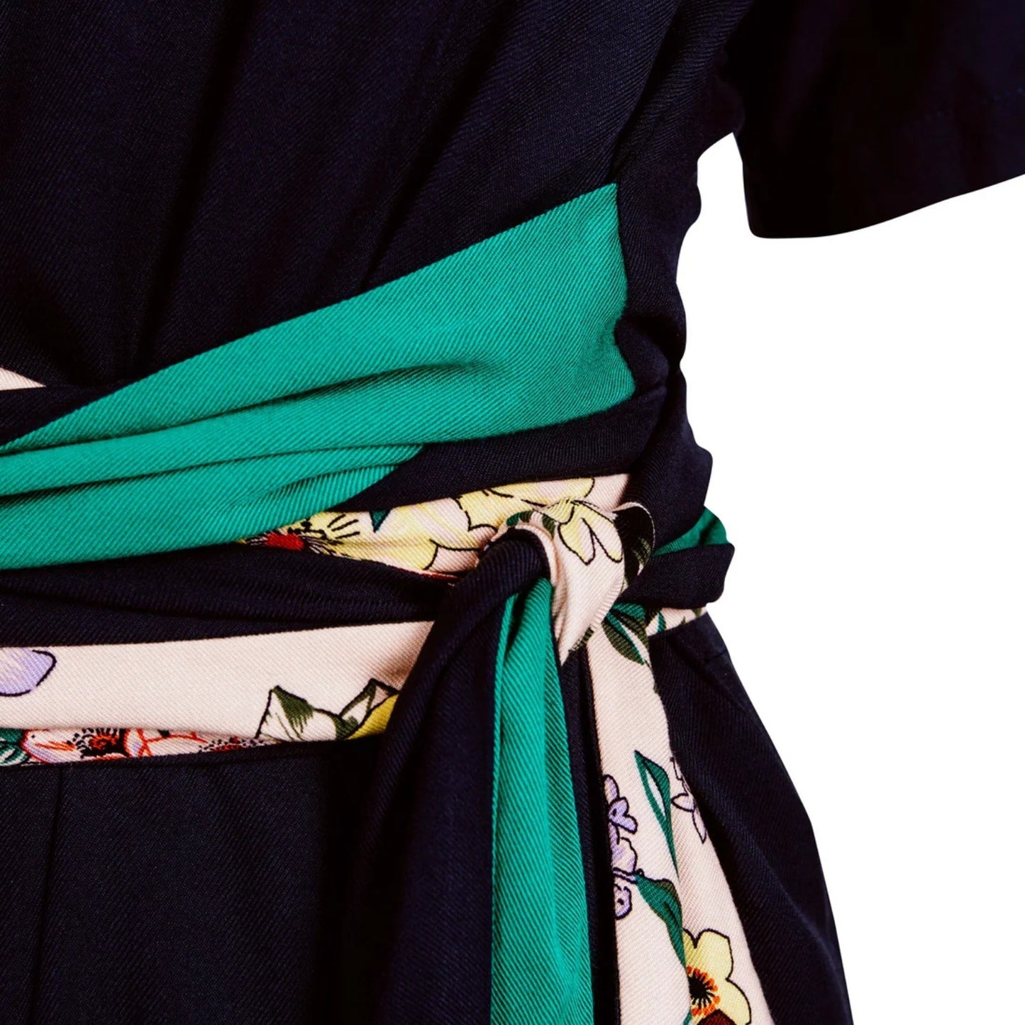 GUILLOTINE Navy Belted T-Shirt Dress