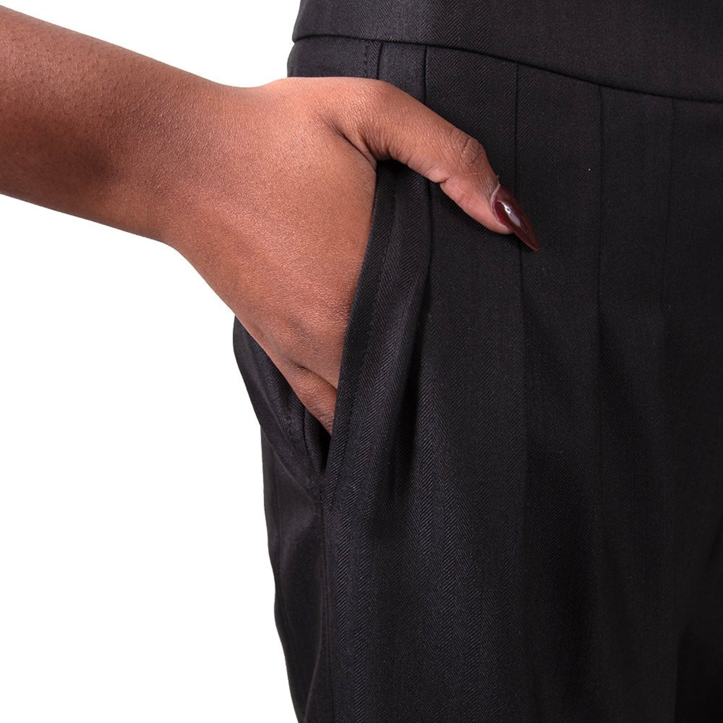 GUILLOTINE Black Pleated Tailored Pants