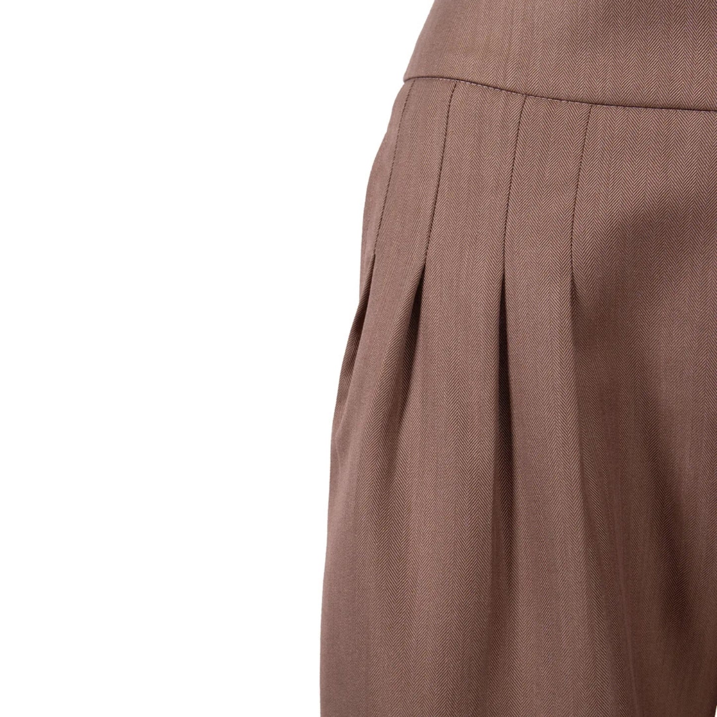 GUILLOTINE Camel Pleated Tailored Pants