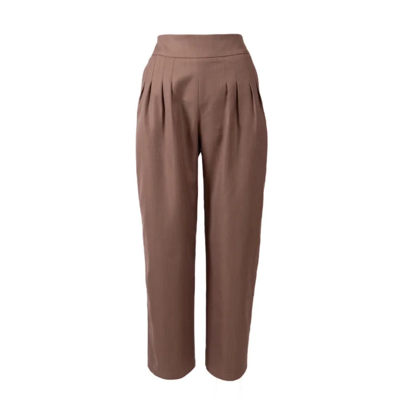 GUILLOTINE Camel Pleated Tailored Pants
