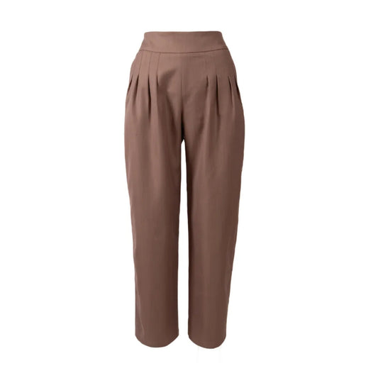 GUILLOTINE Camel Pleated Tailored Pants