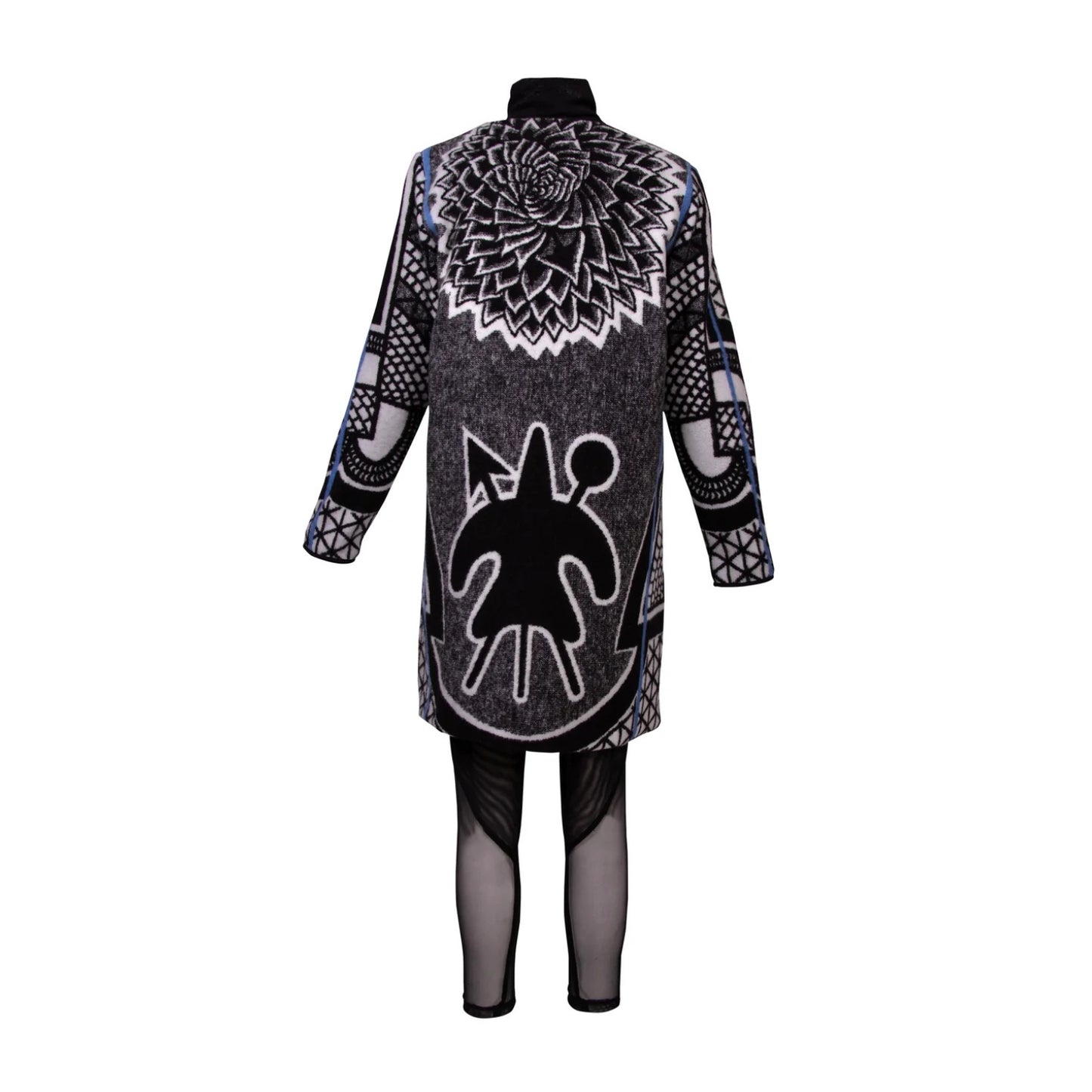 GUILLOTINE Basotho Blanket Coat | White Black