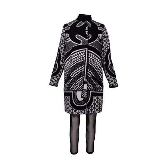 GUILLOTINE Basotho Blanket Coat | White Black