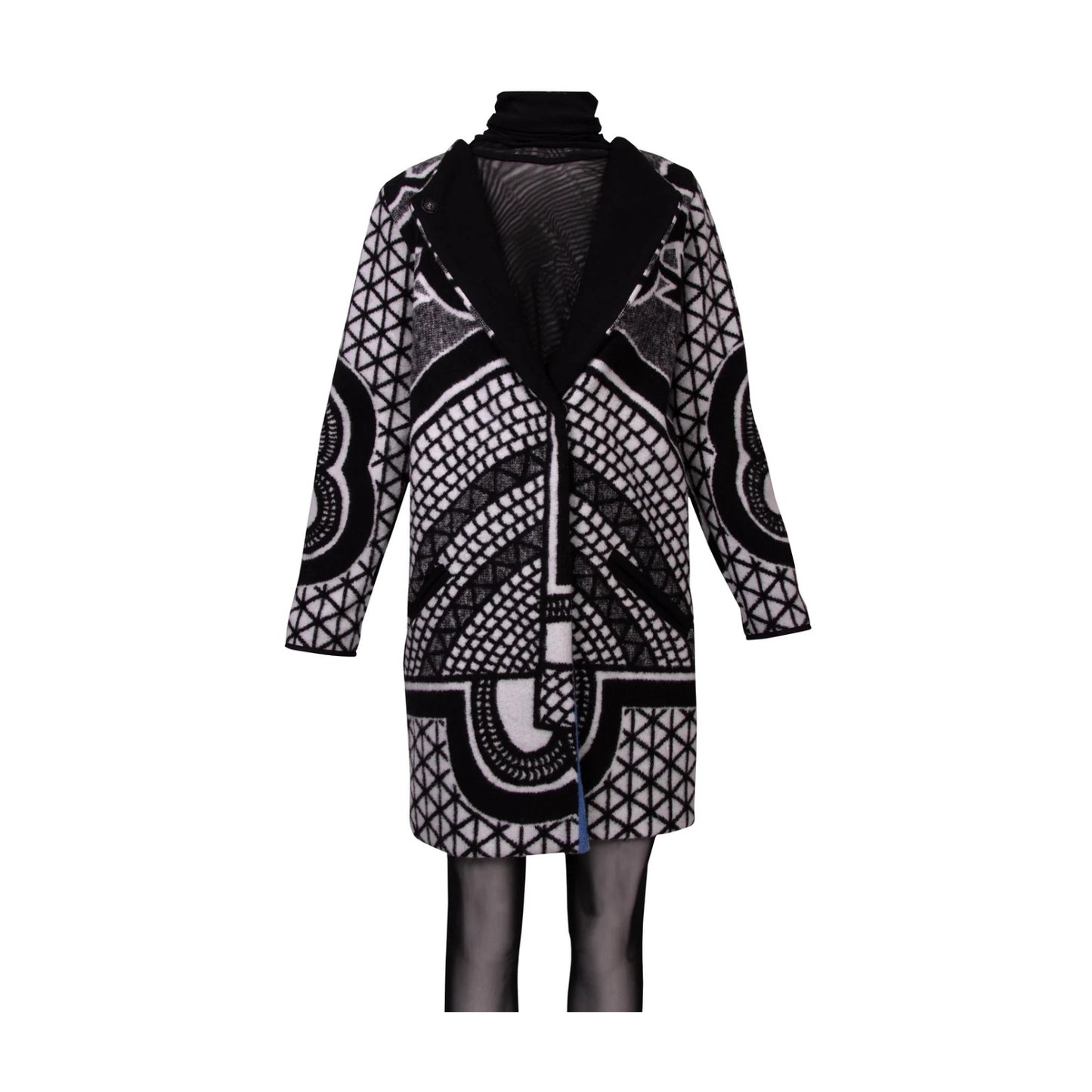 GUILLOTINE Basotho Blanket Coat | White Black