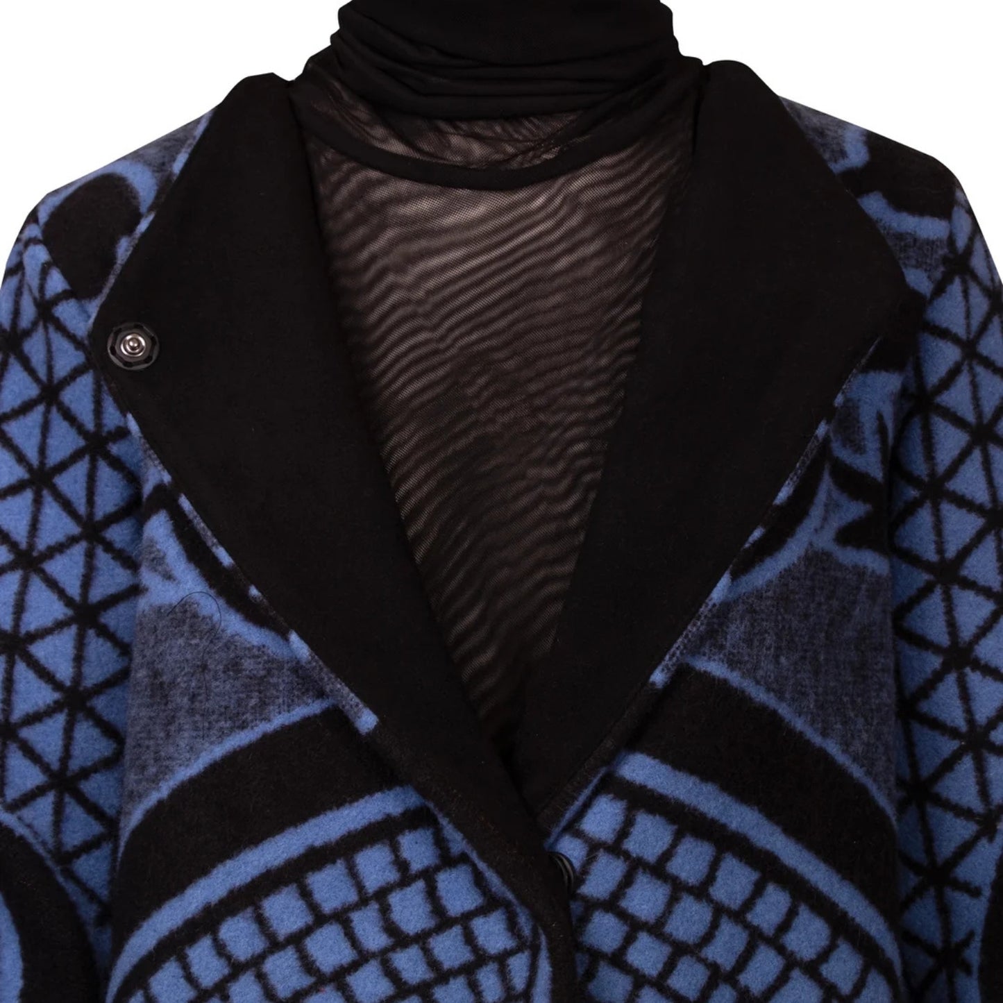 GUILLOTINE Basotho Blanket Coat | Blue Black