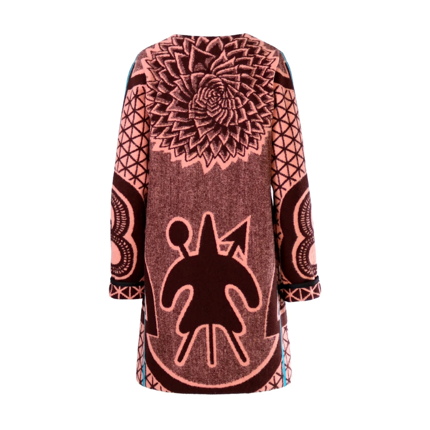 GUILLOTINE Basotho Blanket Coat | Salmon Black