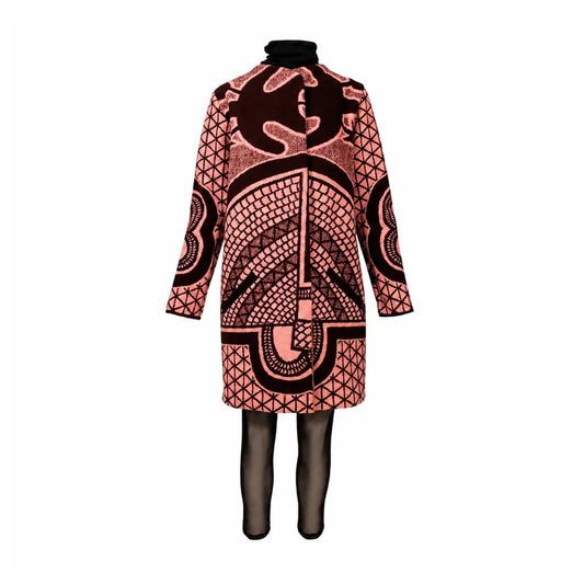 GUILLOTINE Basotho Blanket Coat | Salmon Black