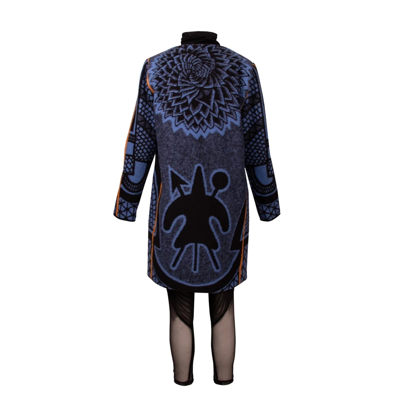 GUILLOTINE Basotho Blanket Coat | Blue Black