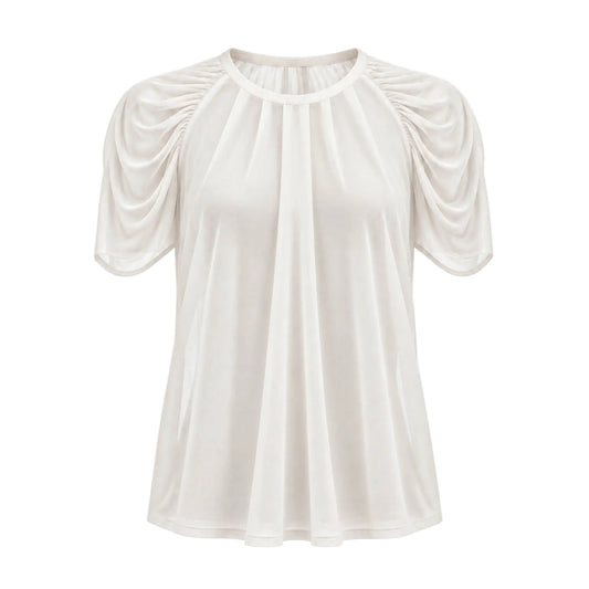 GUILLOTINE Draped Blouse | Ivory