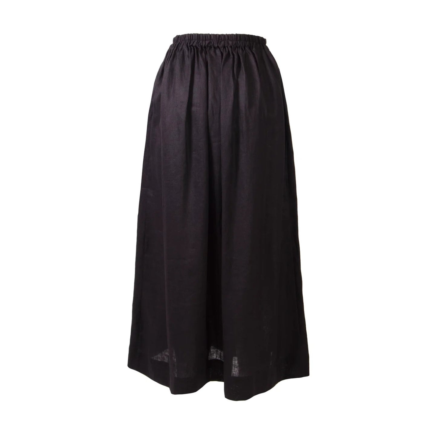 GUILLOTINE Gathered Linen Maxi Skirt