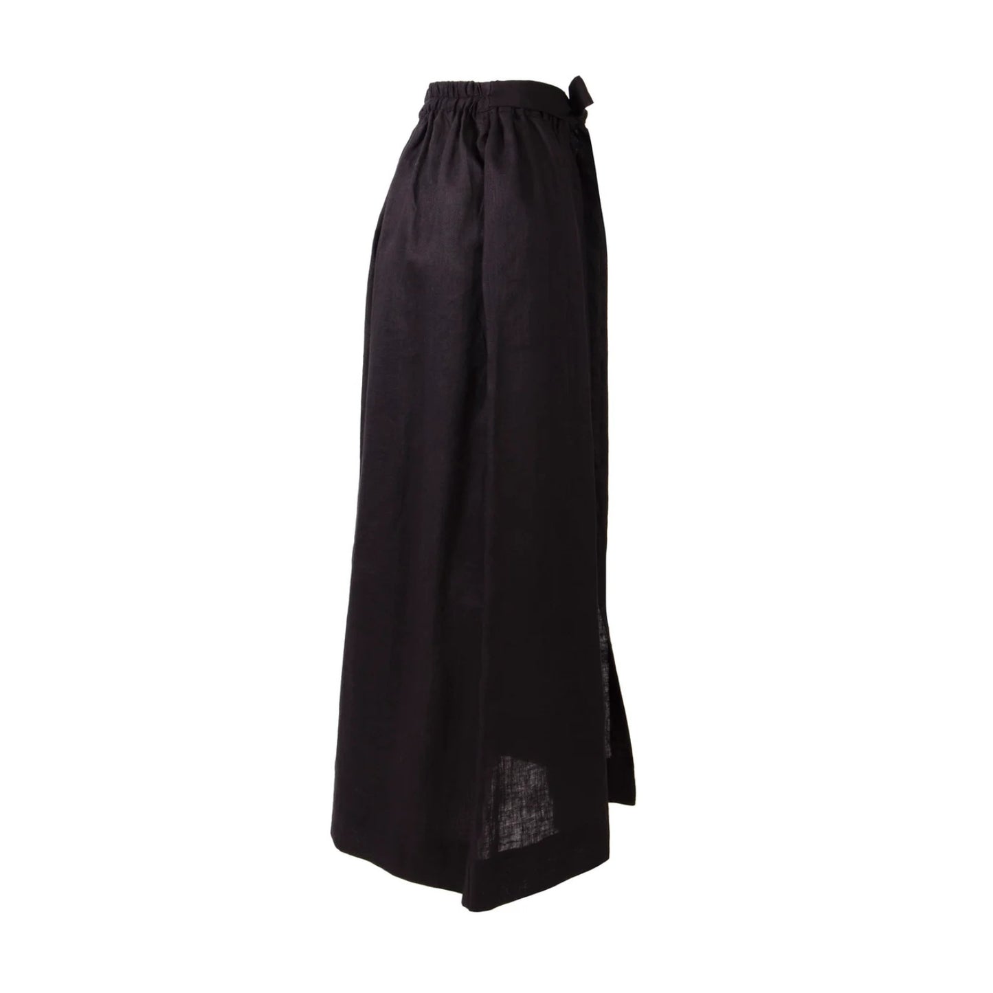 GUILLOTINE Gathered Linen Maxi Skirt