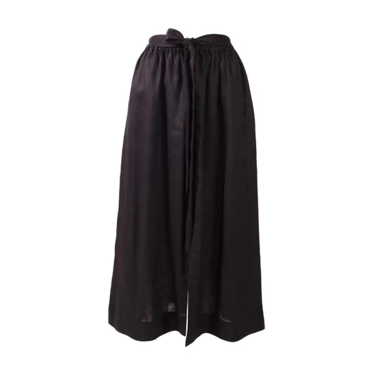 GUILLOTINE Gathered Linen Maxi Skirt