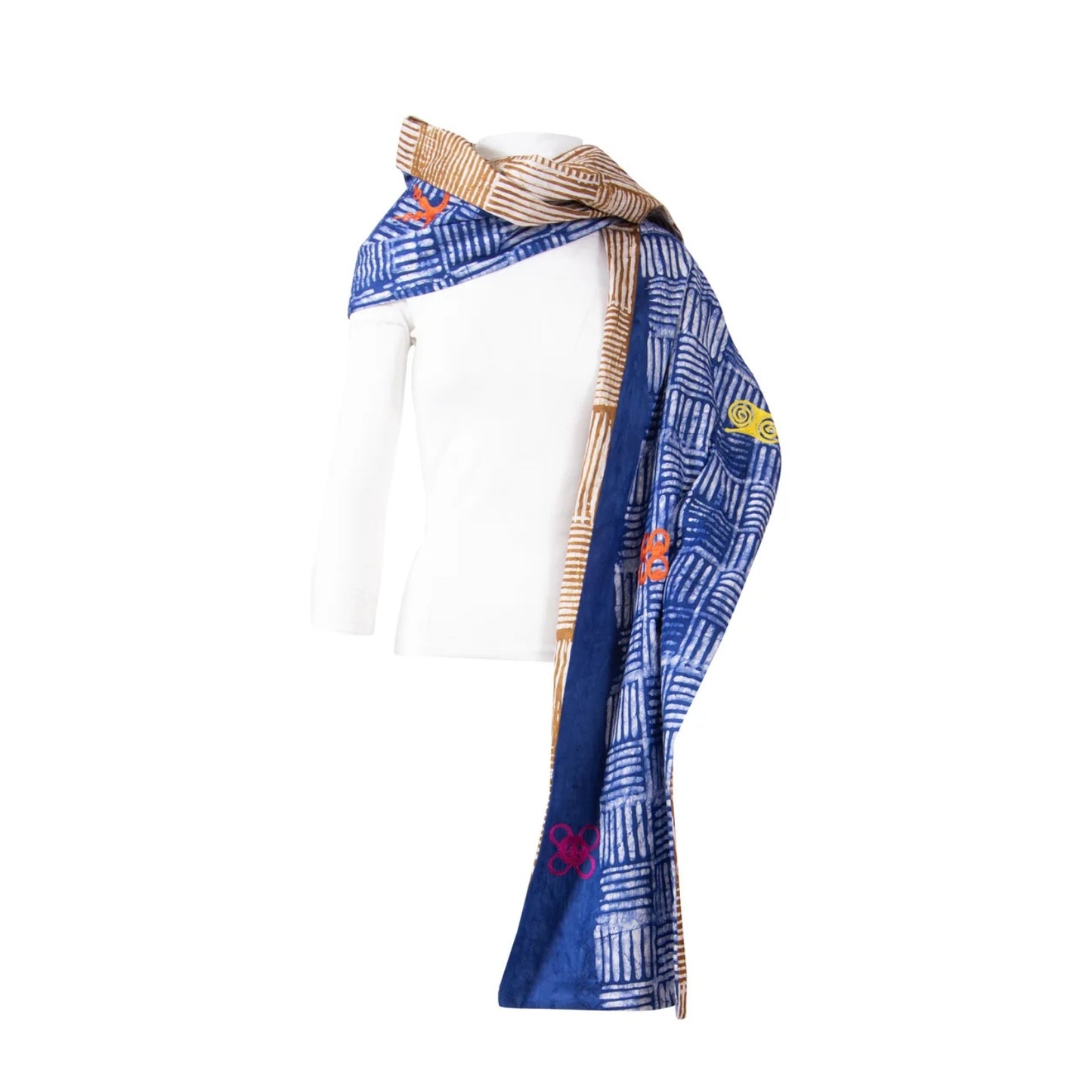 GUILLOTINE x WALDMAN Monarch Adinkra Symbol Scarf