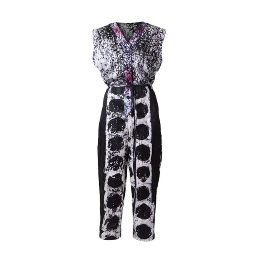 GUILLOTINE x WALDMAN Monarch Jumpsuit Black|White
