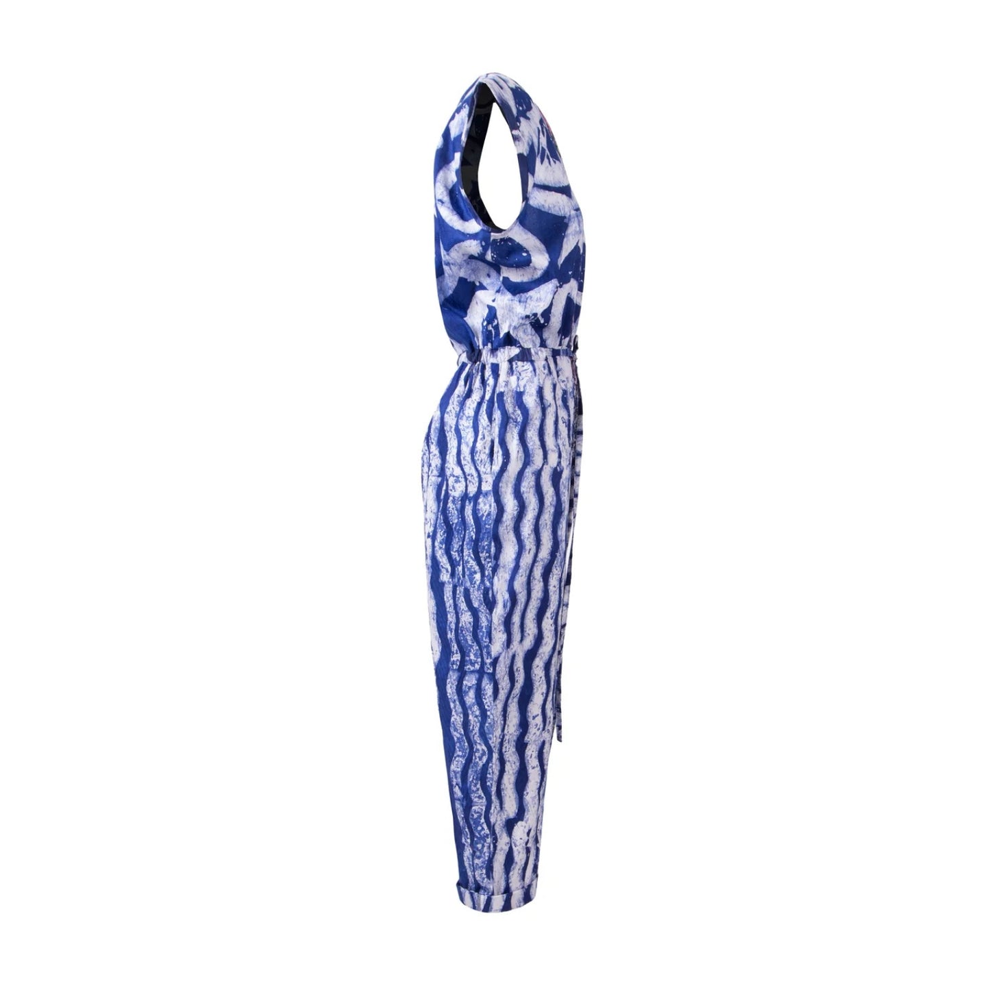 GUILLOTINE x WALDMAN Monarch Jumpsuit Blue|White