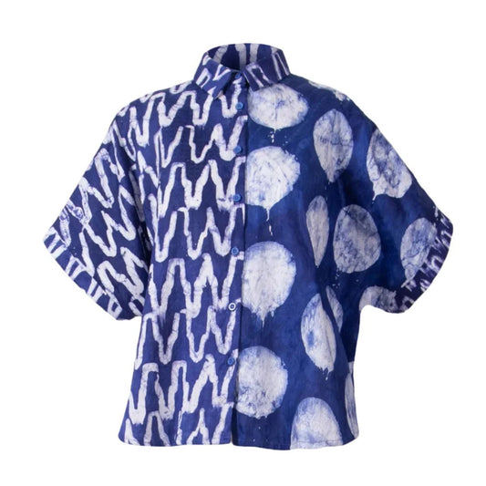 GUILLOTINE x WALDMAN Monarch Shirt Blue|White