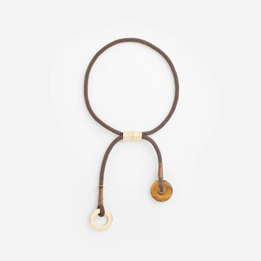 PICHULIK Oshun Necklace Brown Tigers Eye