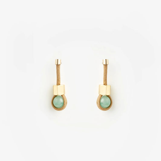PICHULIK Attina Earrings- Khaki Aventurine