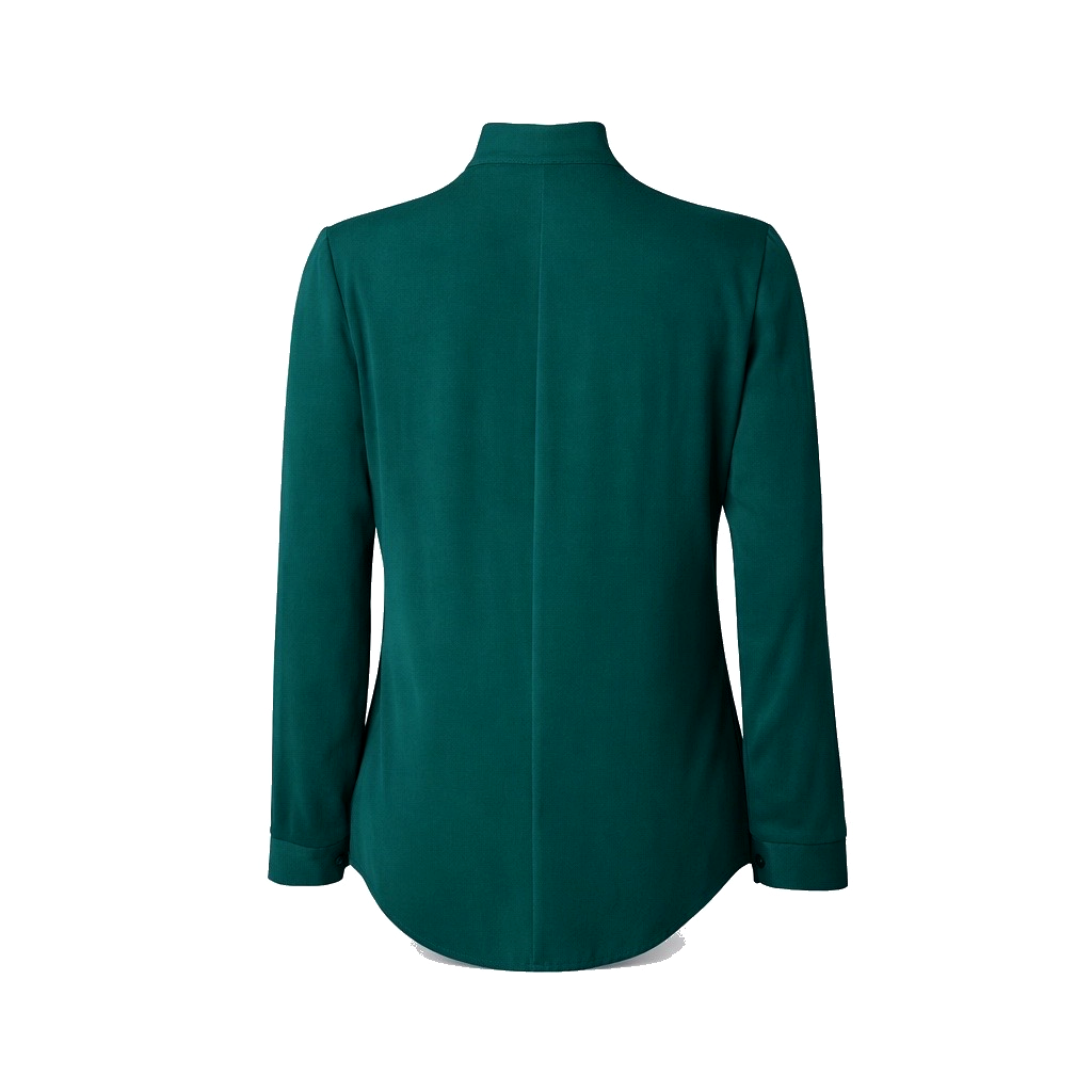 GUILLOTINE Ruffle Neck Shirt Emerald