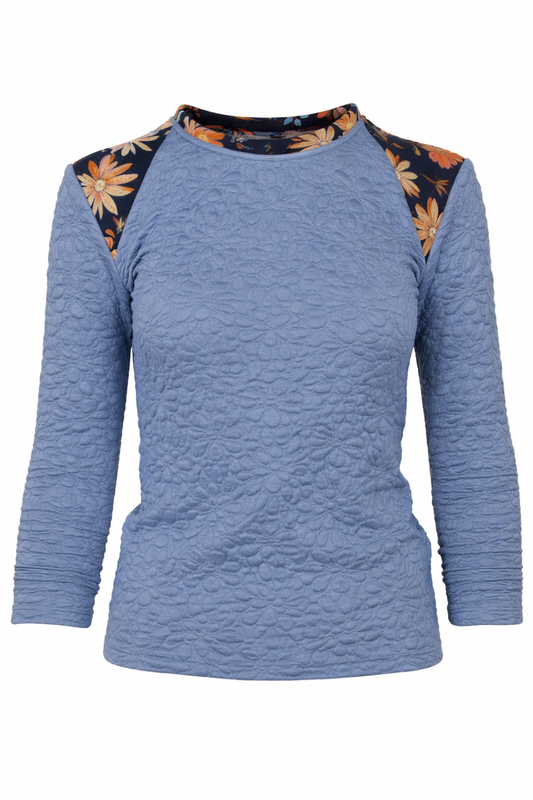 GUILLOTINE Quilted Floral Top
