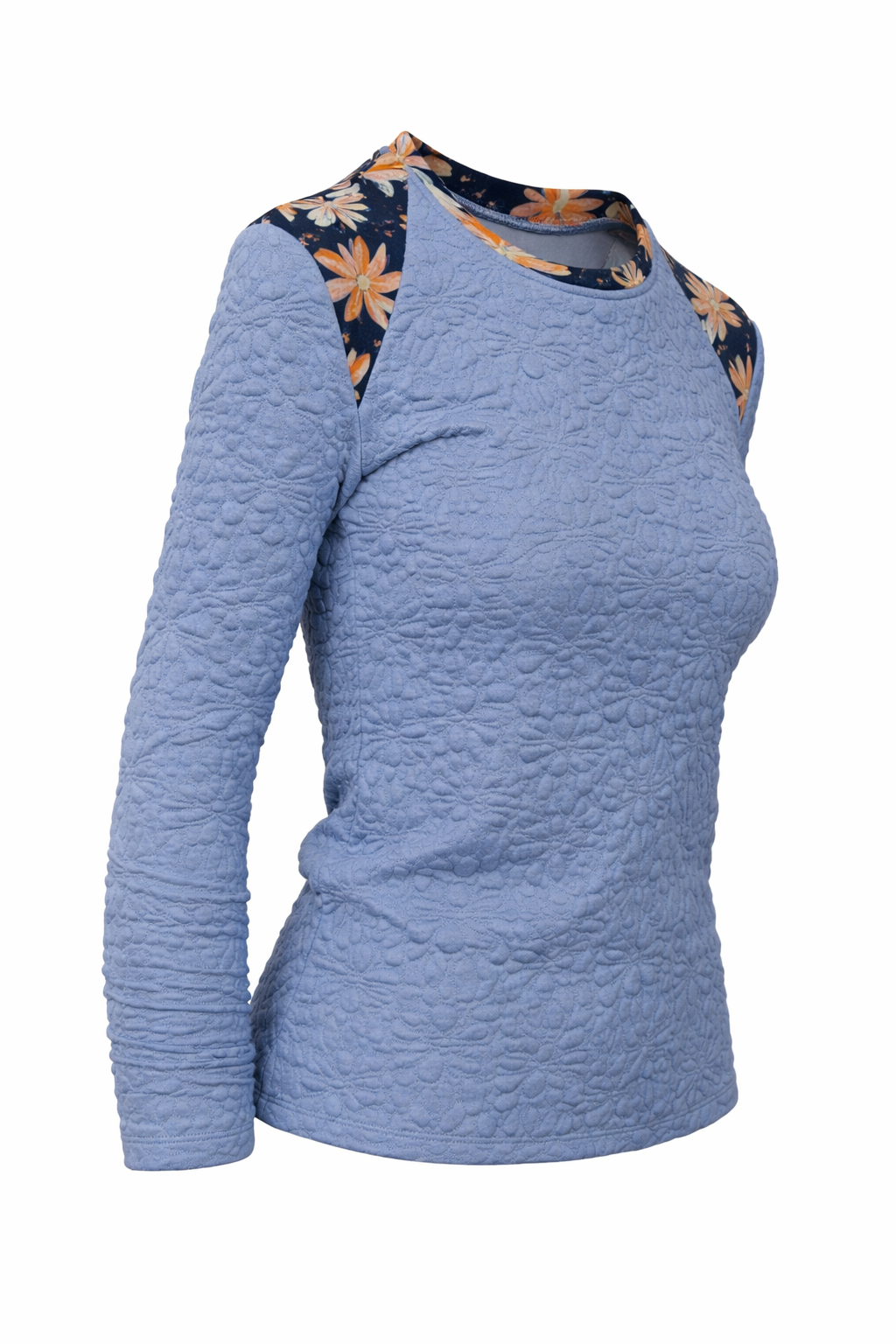 GUILLOTINE Quilted Floral Top