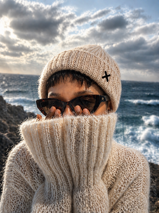 Wrapt x Guillotine | Merino Rib Beanie | Oatmeal