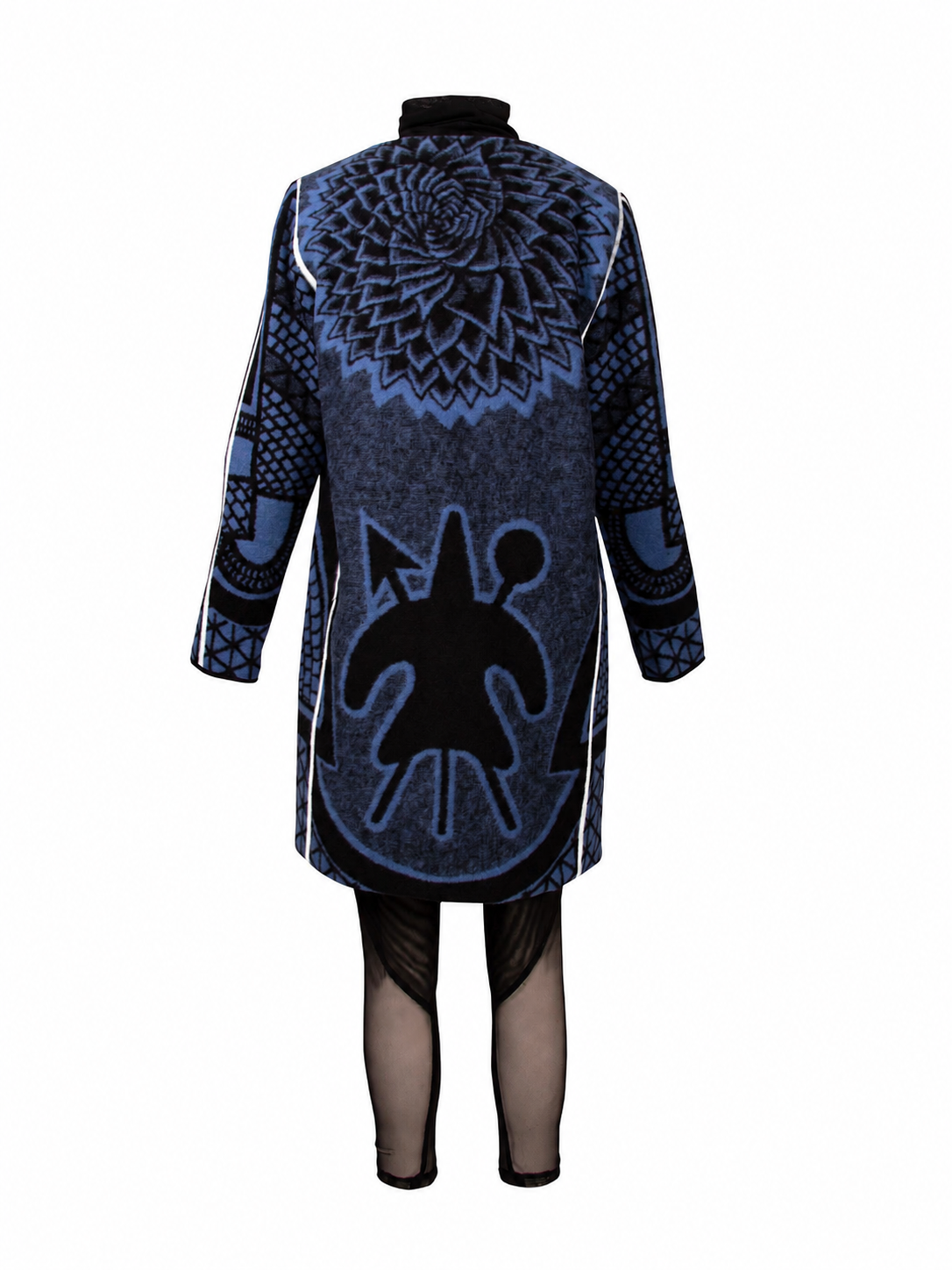GUILLOTINE Blue / Black Basotho Blanket Coat
