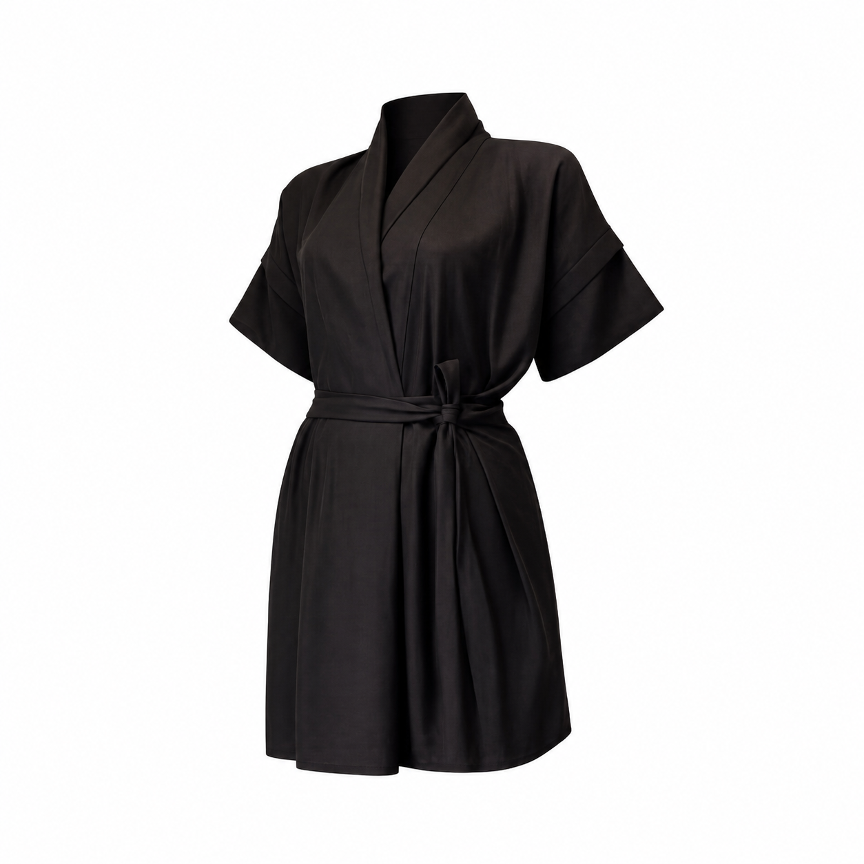 GUILLOTINE Wrap Tie Linen Dress