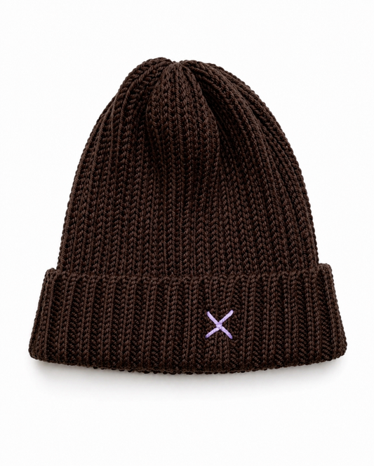 Wrapt x Guillotine | Merino Rib Beanie | Chocolate
