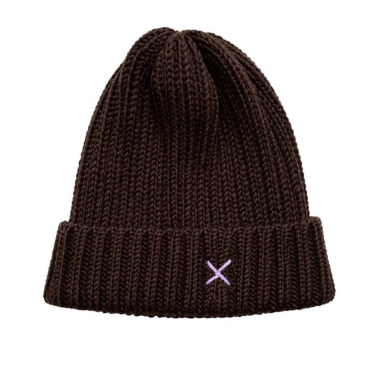 Wrapt x Guillotine | Merino Rib Beanie | Chocolate
