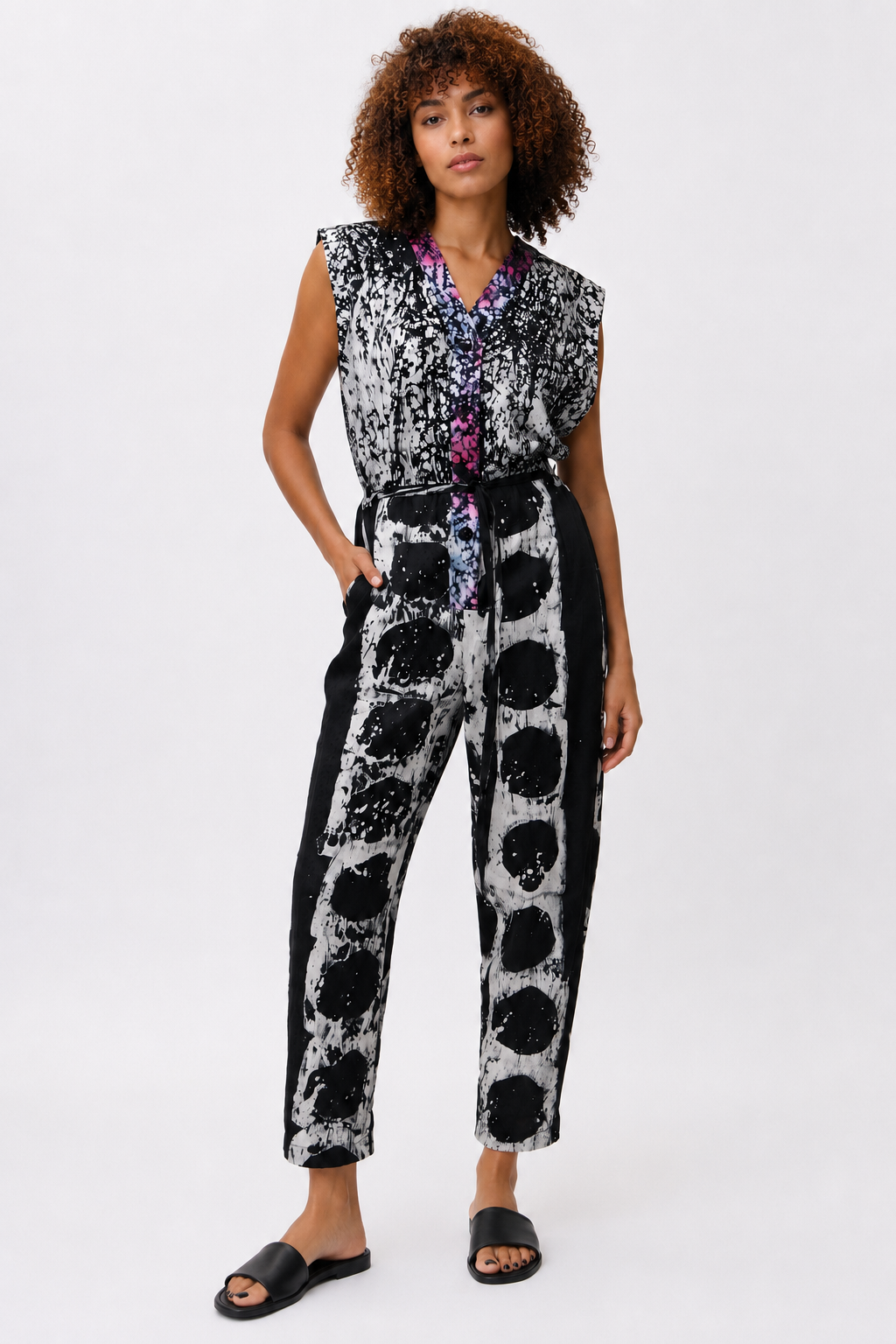 GUILLOTINE x WALDMAN Monarch Jumpsuit Black|White