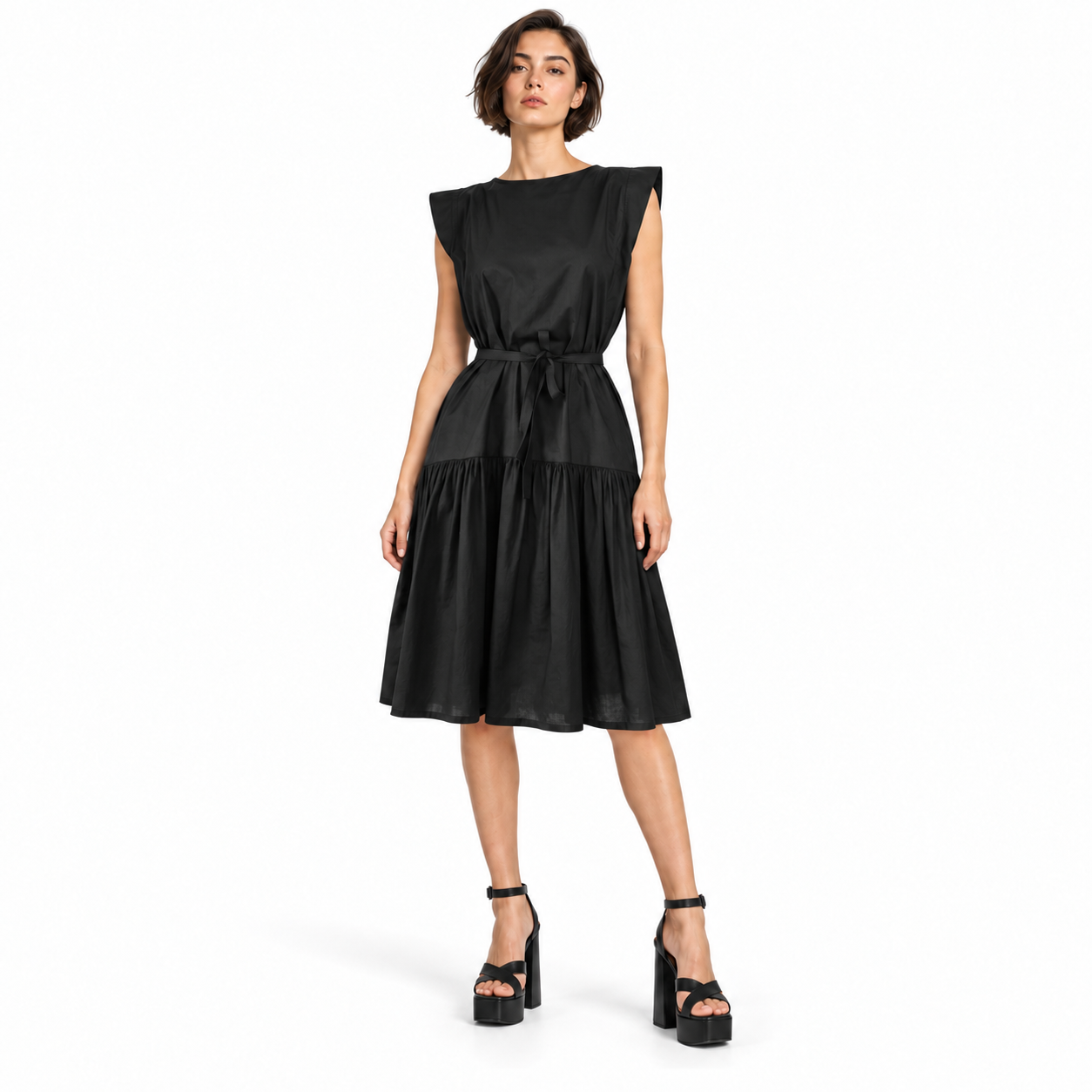 GUILLOTINE Black Frill Dress