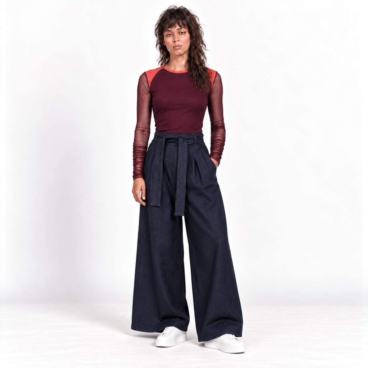 GUILLOTINE Wide Leg Denim Pants