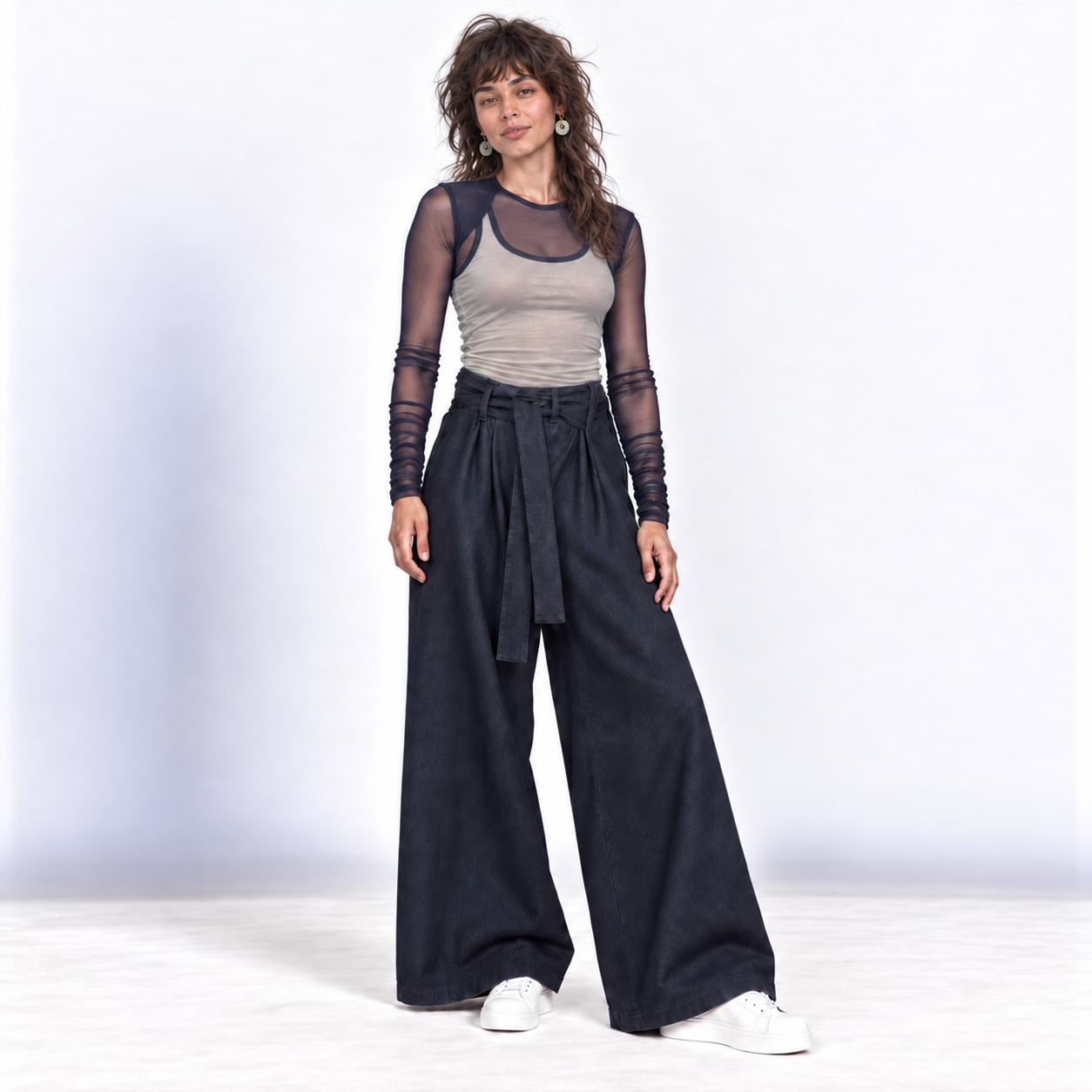 GUILLOTINE Wide Leg Denim Pants