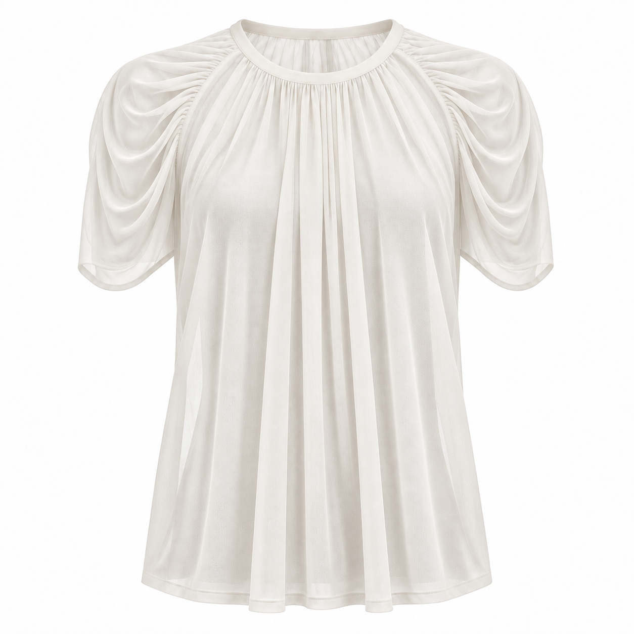 GUILLOTINE Draped Blouse | Ivory