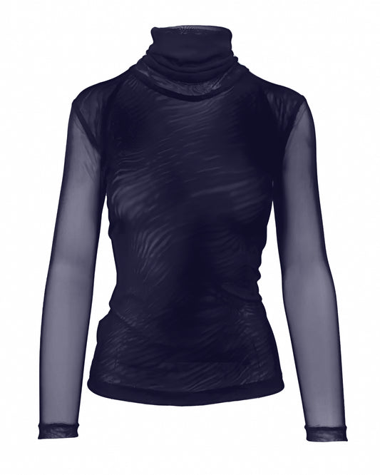 GUILLOTINE Blue Ink Roll Neck