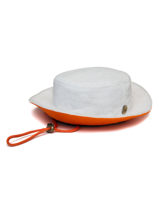 White Towelling Bucket Hat