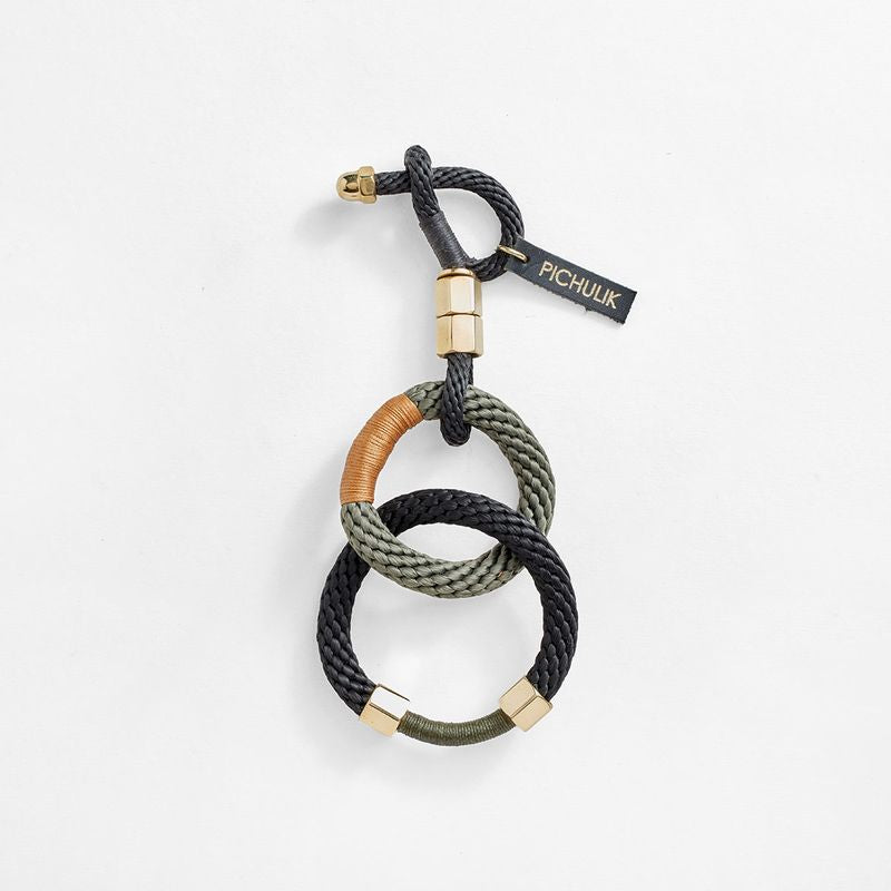 PICHULIK Makeda Keyring Black Olive Olive