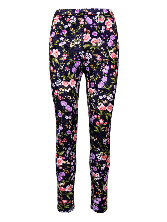 GUILLOTINE Floral Velvet Engineered Leggings