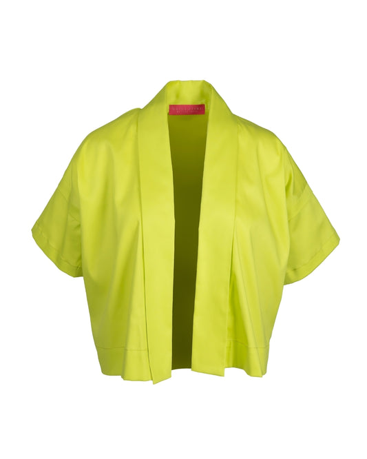 GUILLOTINE Cropped Kimono Day to Night | Neon Yellow