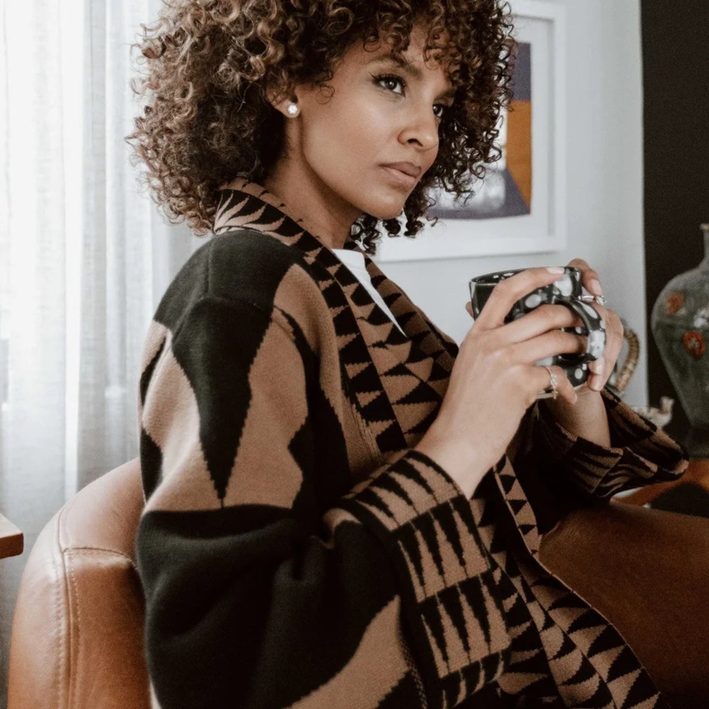 ROMARIA Graphic Cinnamon Coat