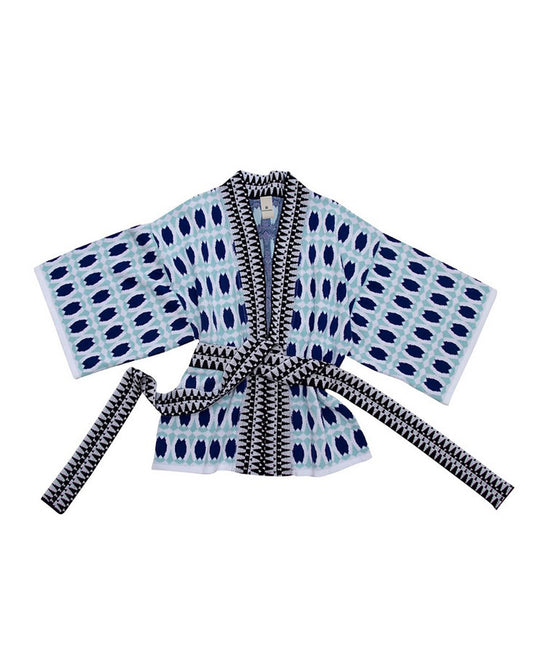 ROMARIA Blue Short Kimono