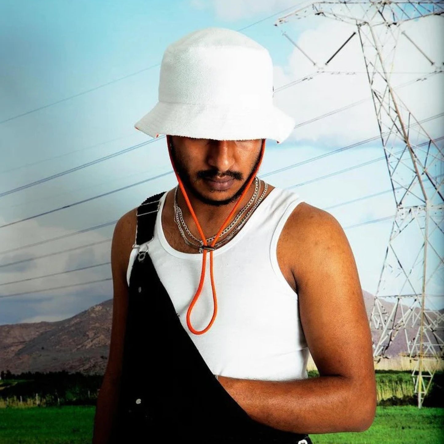 White Towelling Bucket Hat