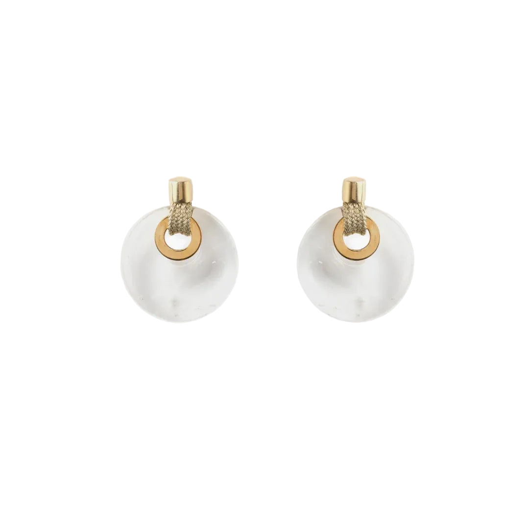 PICHULIK | Nammu Earrings Gold Rock Crystal