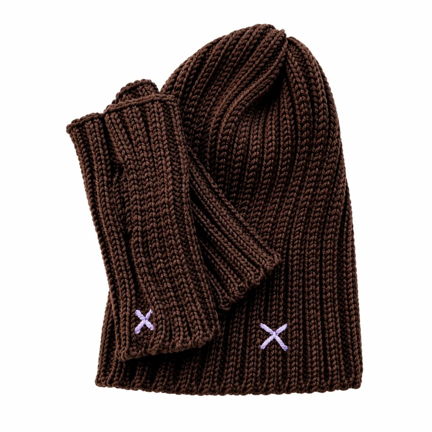 WRAPT x GUILLOTINE | Merino Rib Beanie | Chocolate