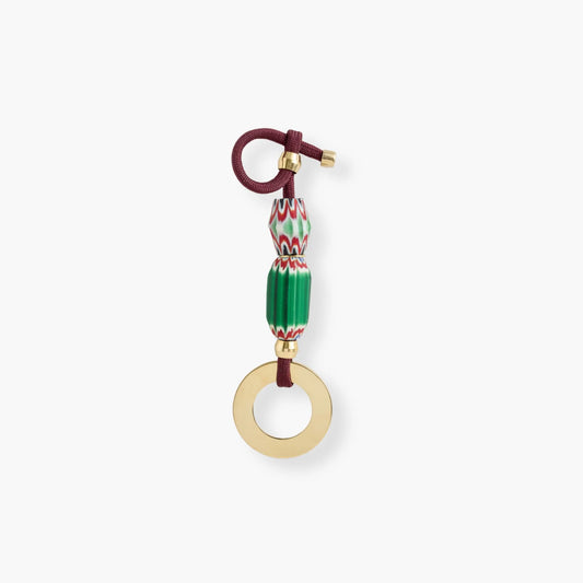 PICHULIK | Chevron Bag Charm Maroon