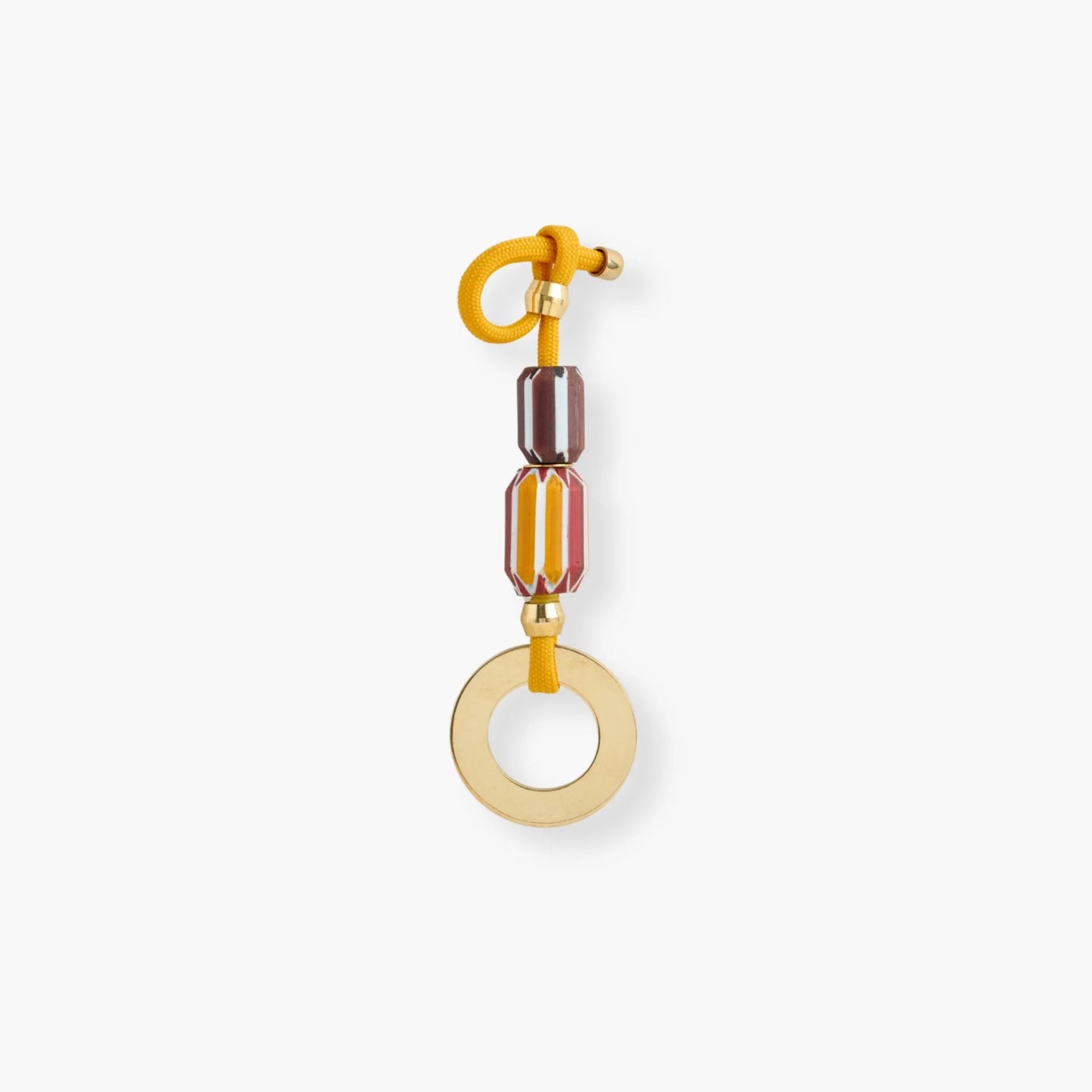 PICHULIK| Chevron Bag Charm Mustard
